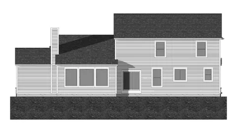 The Hawkins house plan, exterior view 3